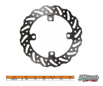 Bremseskive bag Delta Braking Kawasaki 250 & 450 KF-X 270 mm. årg. 15 - 18